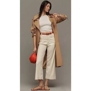 Maeve By Anthropologie Womens Beige Corduroy The Colette Cropped Pants Size 30